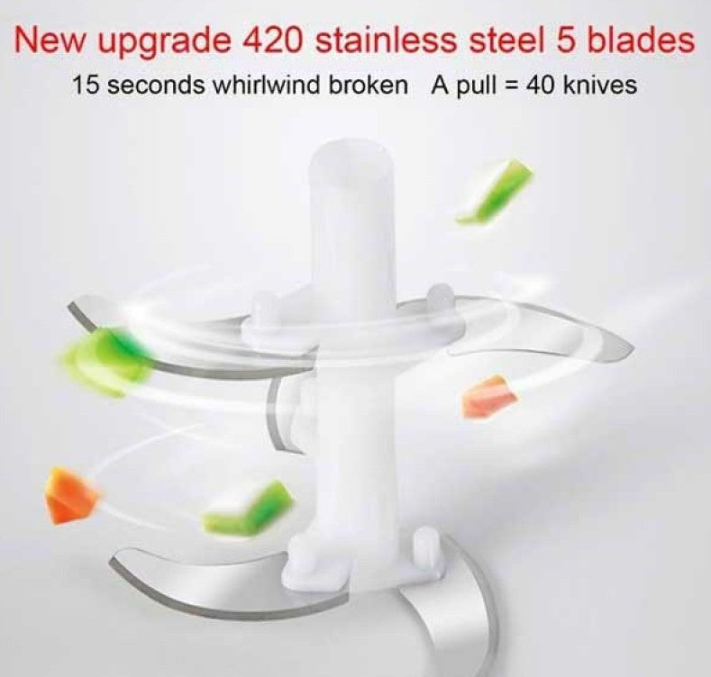 5 Blades Manual Vegetable Chopper