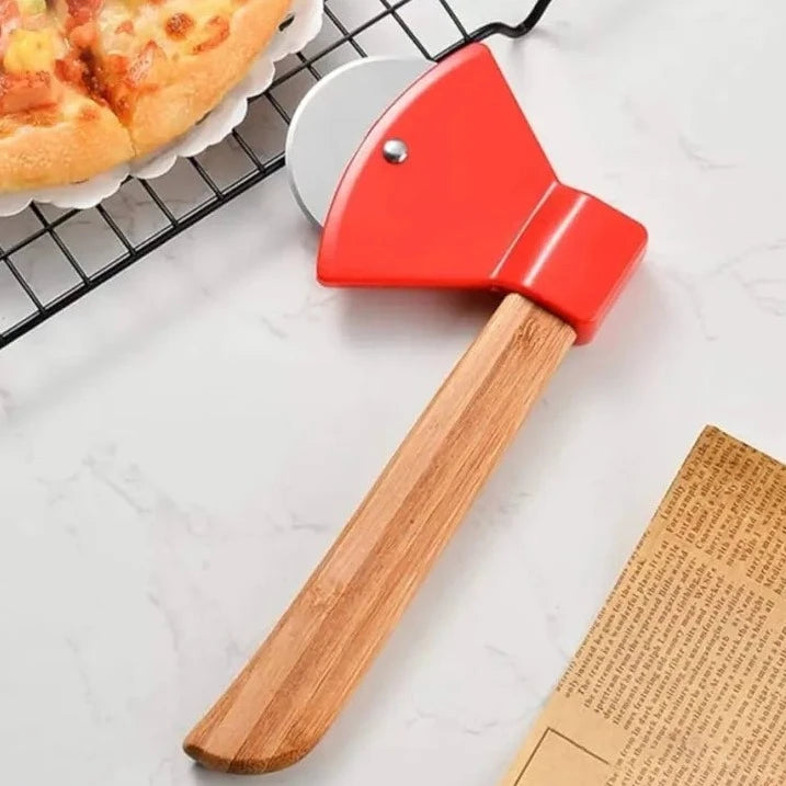 Imported Premium Pizza Cutter - Wooden Handle