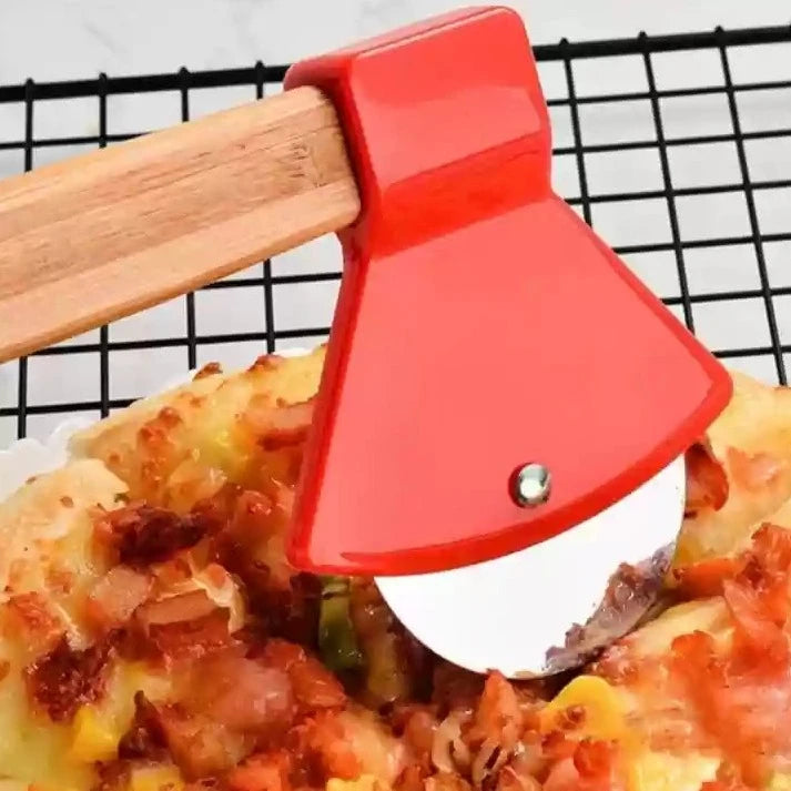 Imported Premium Pizza Cutter - Wooden Handle