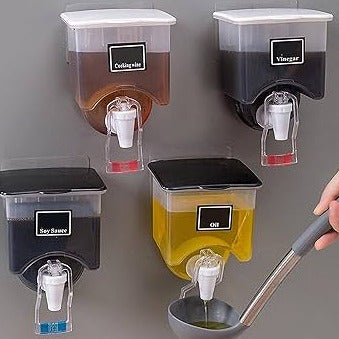 Wall Oil Dispenser with Push Faucet