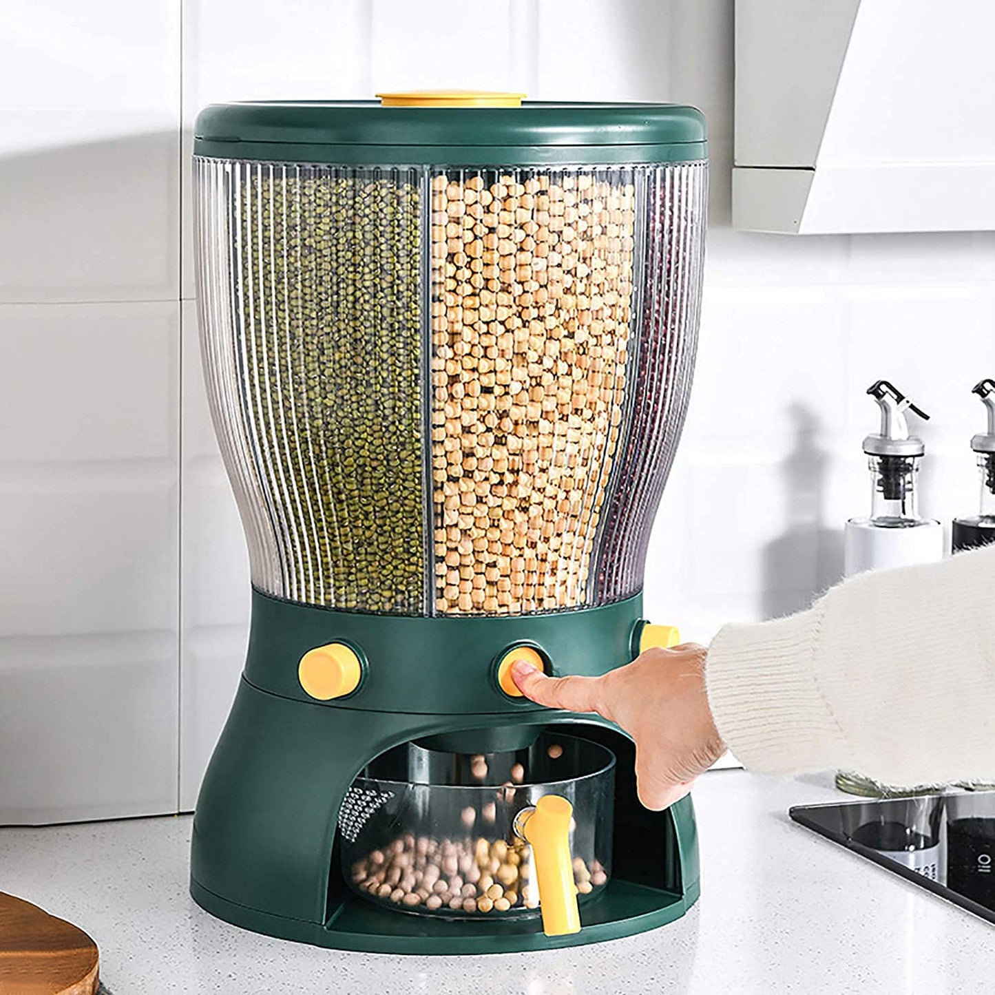 4-Section Rotating Grain Dispenser