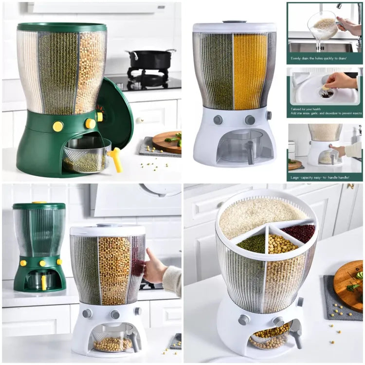 4-Section Rotating Grain Dispenser