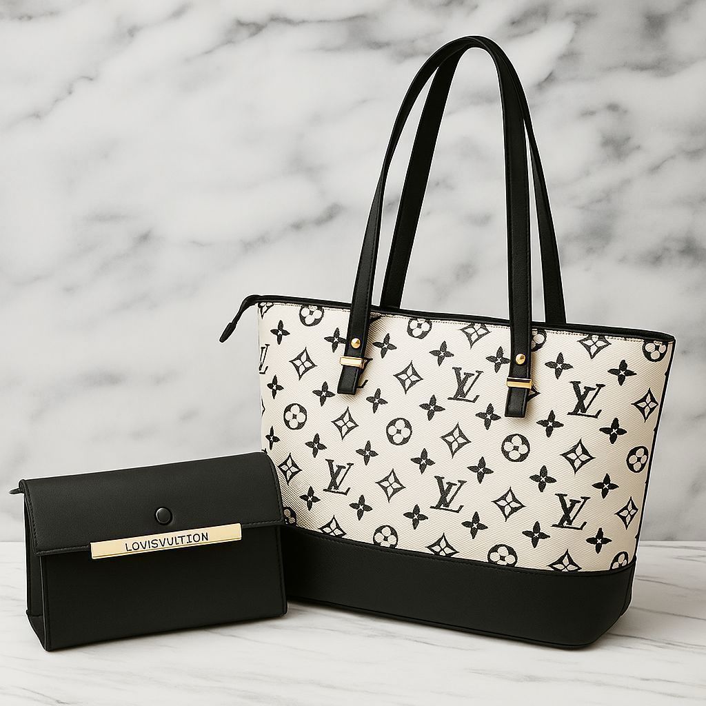 LV Tote Bag with Clutch Wallet