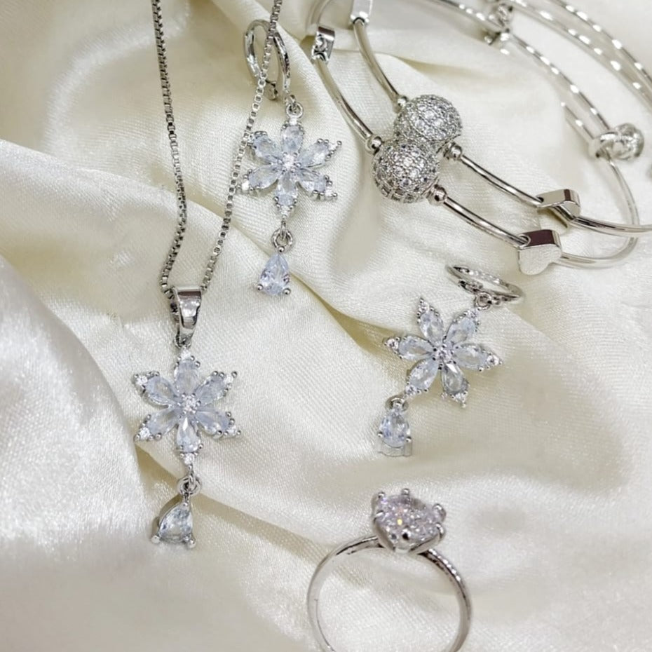 Combo Ladies Jewelry Set - Locket Set, Earrings, Ring, and Bangles