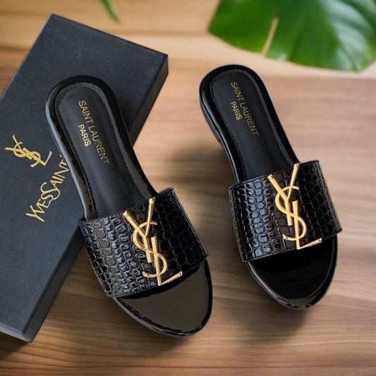 YSL Crocodile Ladies Slipper