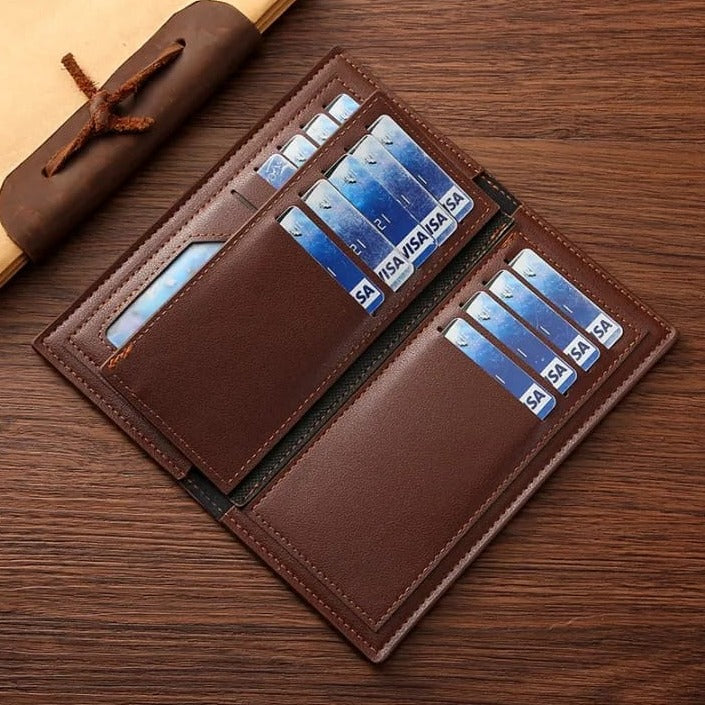 Boweisi Brown Classic Long Wallet
