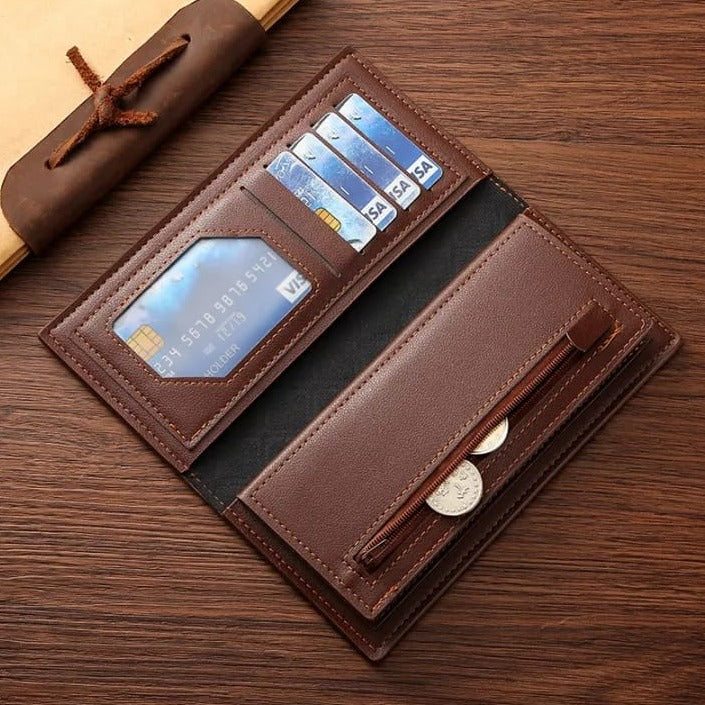 Boweisi Brown Classic Long Wallet