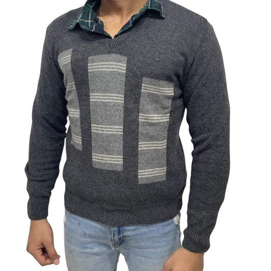 Men's Branded Pure Wool Sweater