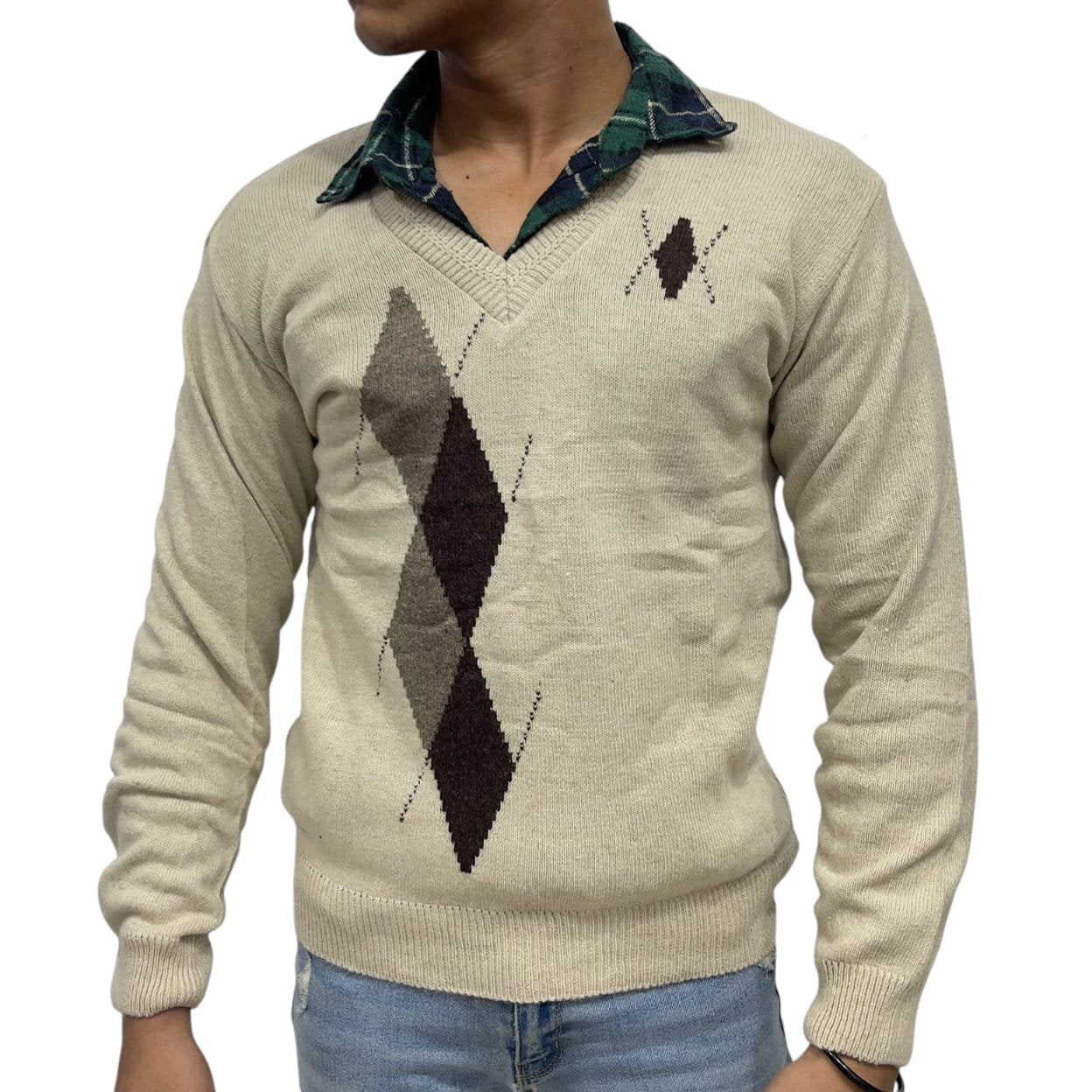 Men's Branded Pure Wool Sweater