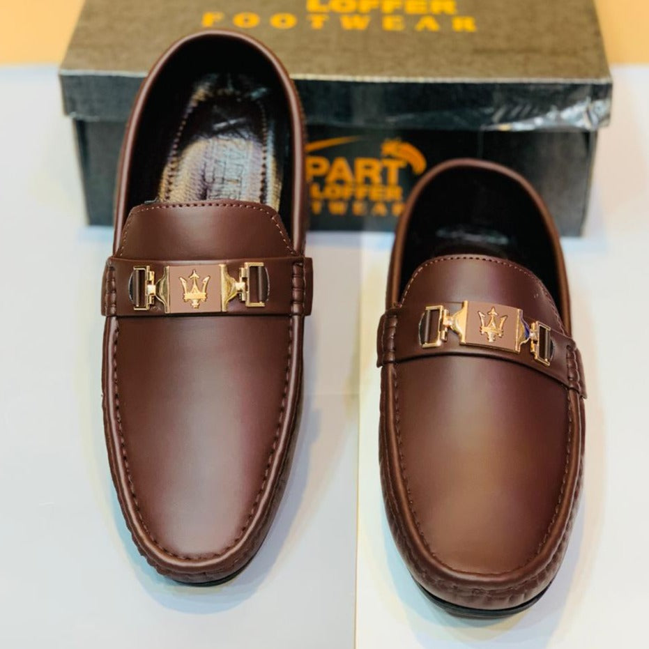 Crown Leather Men's Loafer Shoes