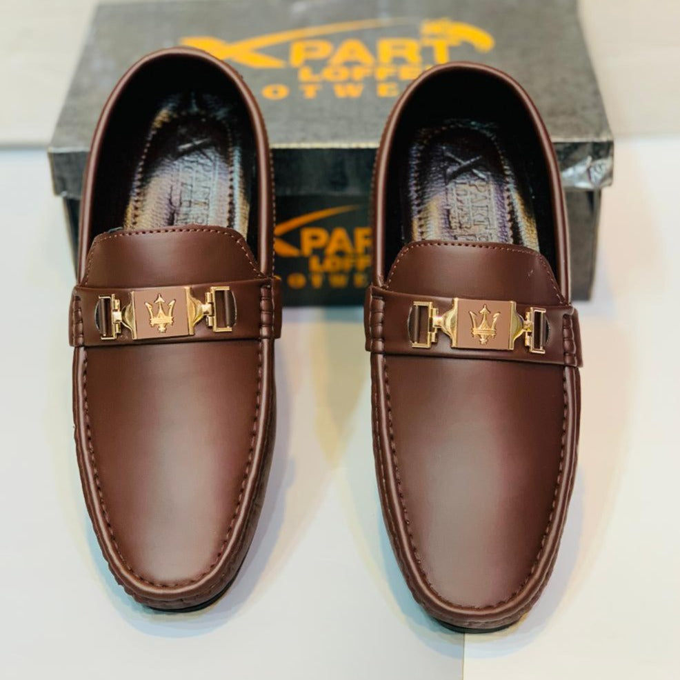 Crown Leather Men's Loafer Shoes
