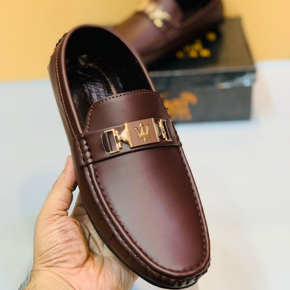 Crown Leather Men's Loafer Shoes