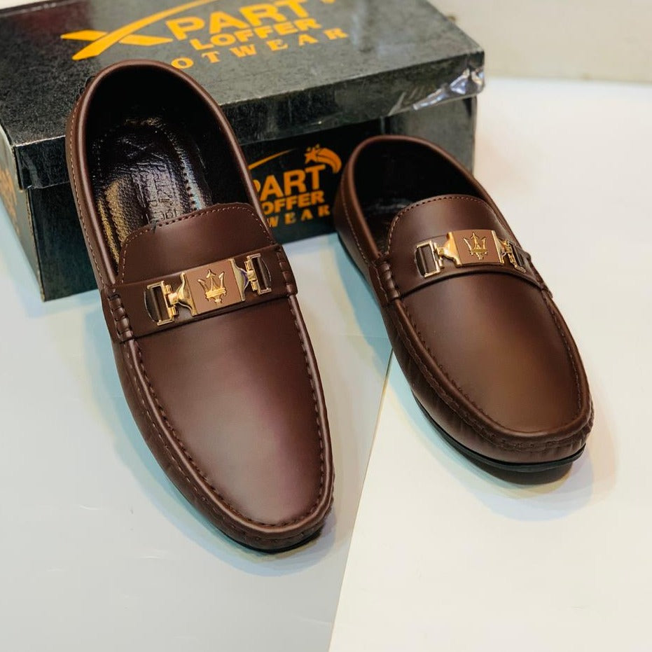 Crown Leather Men's Loafer Shoes