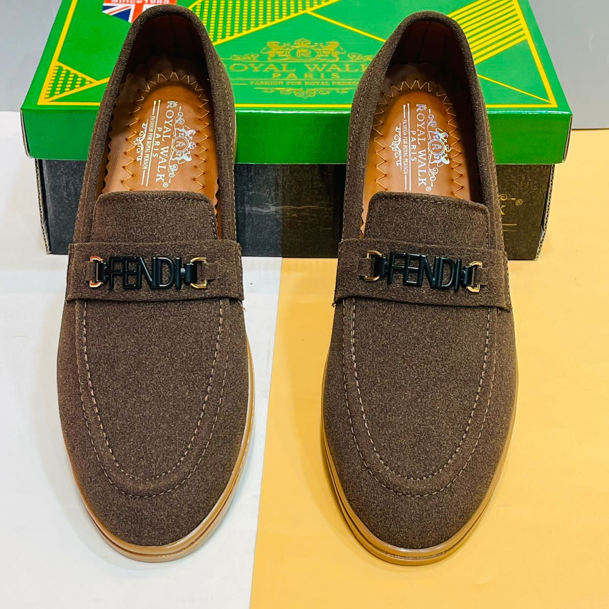 Fendi Suede Loafer Shoes