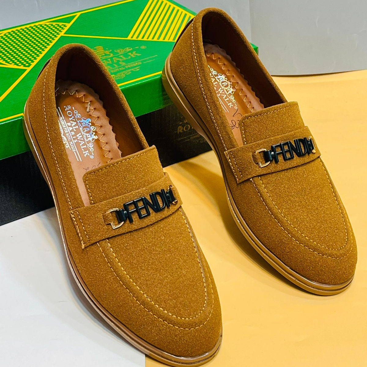 Fendi Suede Loafer Shoes