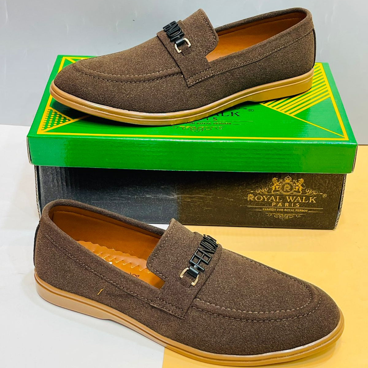 Fendi Suede Loafer Shoes