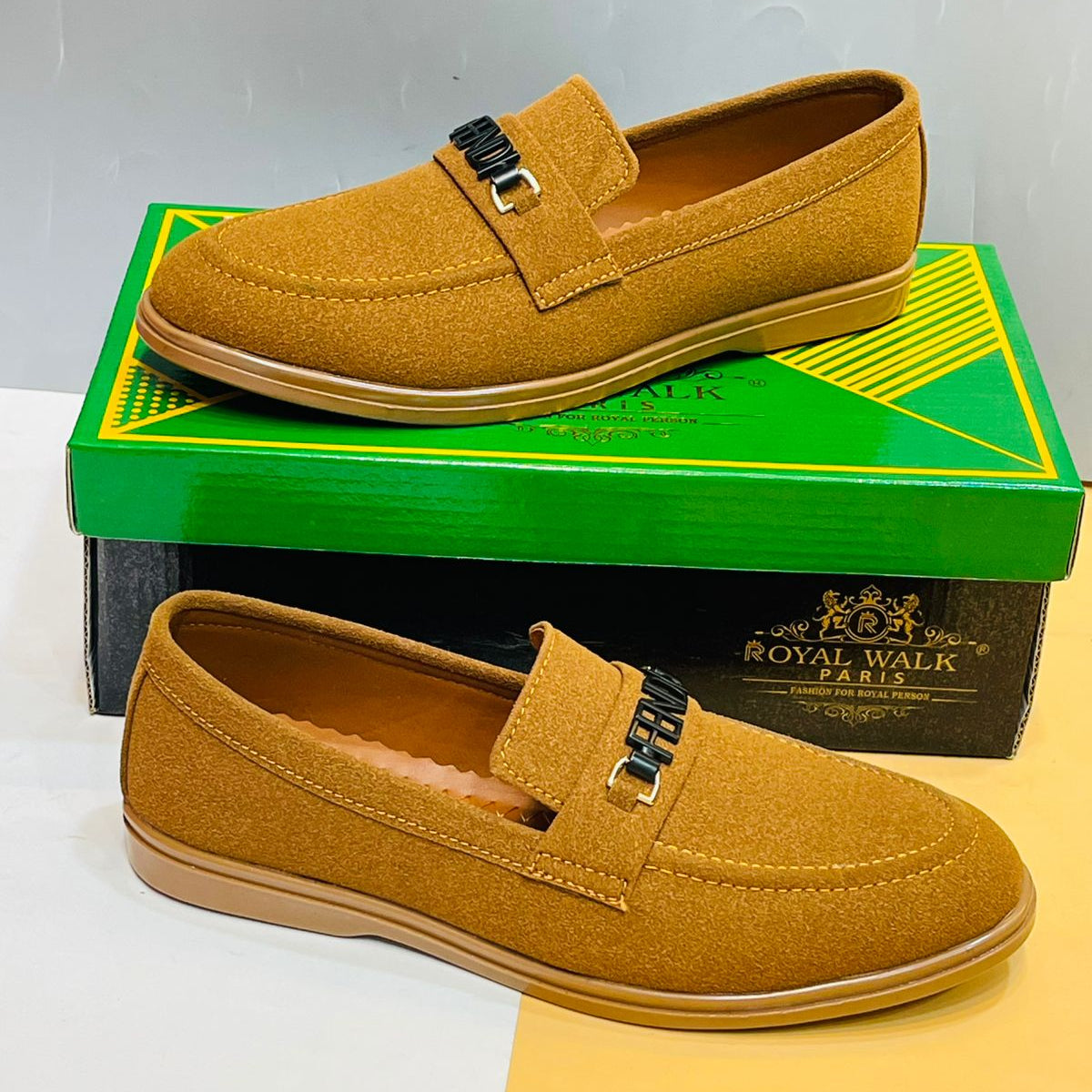 Fendi Suede Loafer Shoes