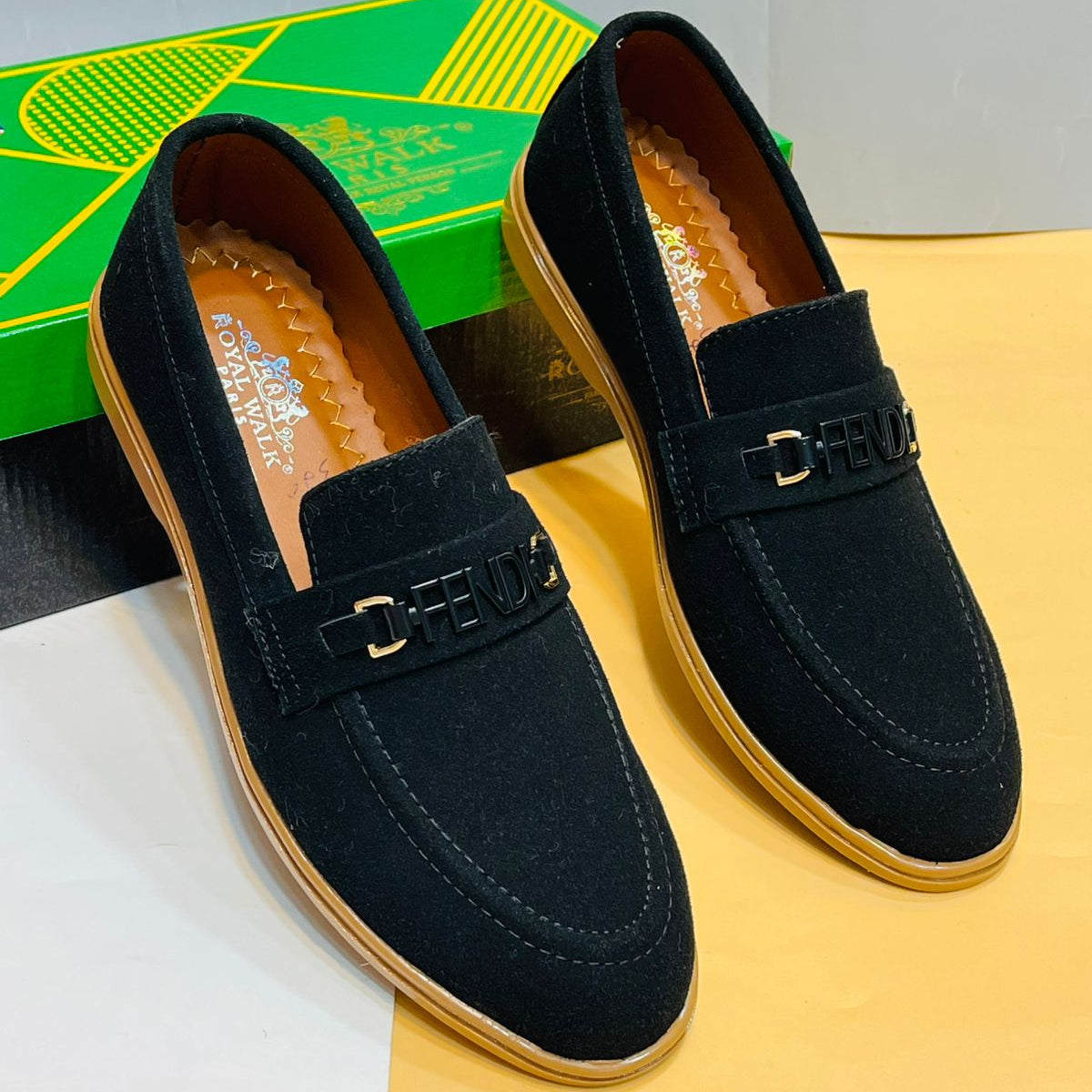 Fendi Suede Loafer Shoes
