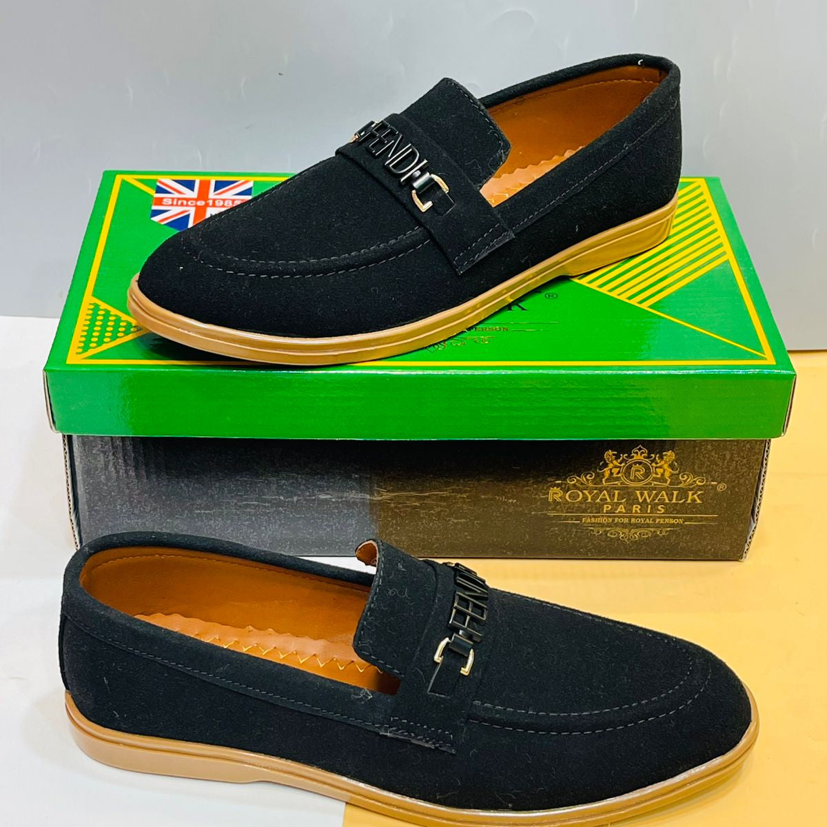 Fendi Suede Loafer Shoes