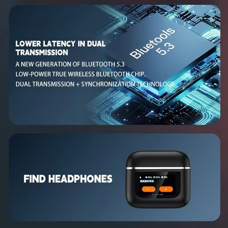 LCD EarBuds with Noise Cancellation