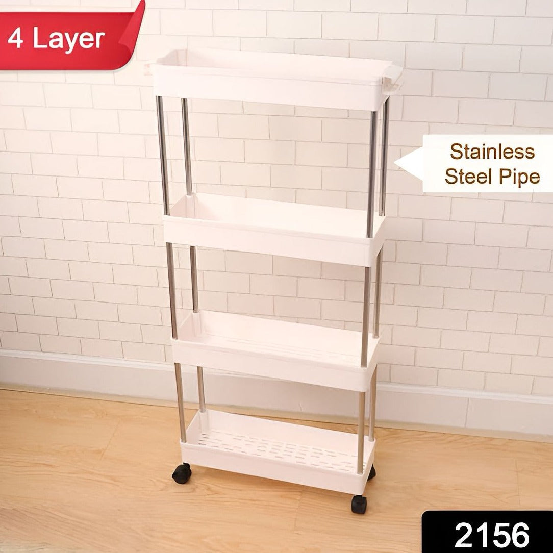 Multifunction 4 Layer Movable Tyre Trolley