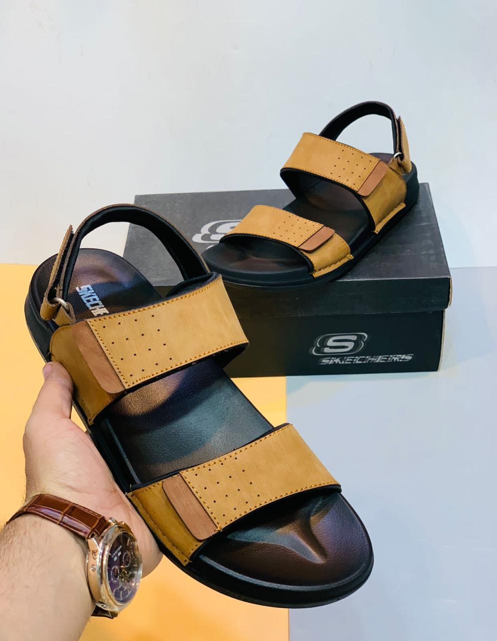 Skechers Men Leather Sandals China Material