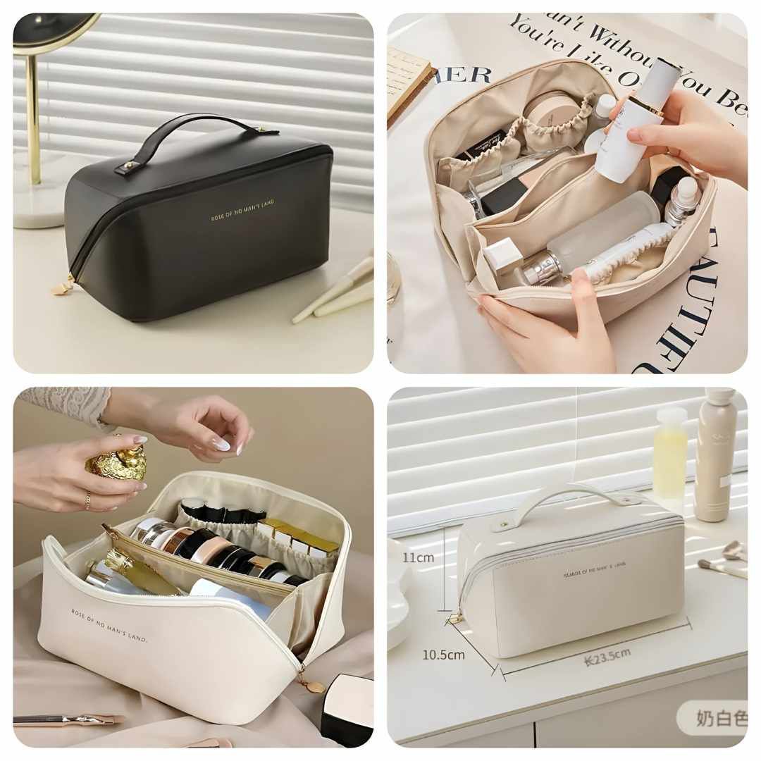 Leather Travel Cosmetics Pouch