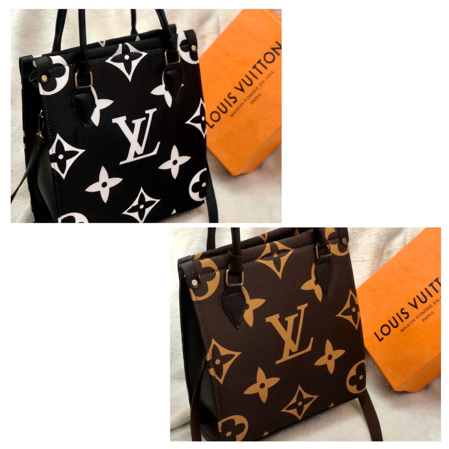 Louis Vuitton-Inspired Women's Huge Size Bag with Long Strap