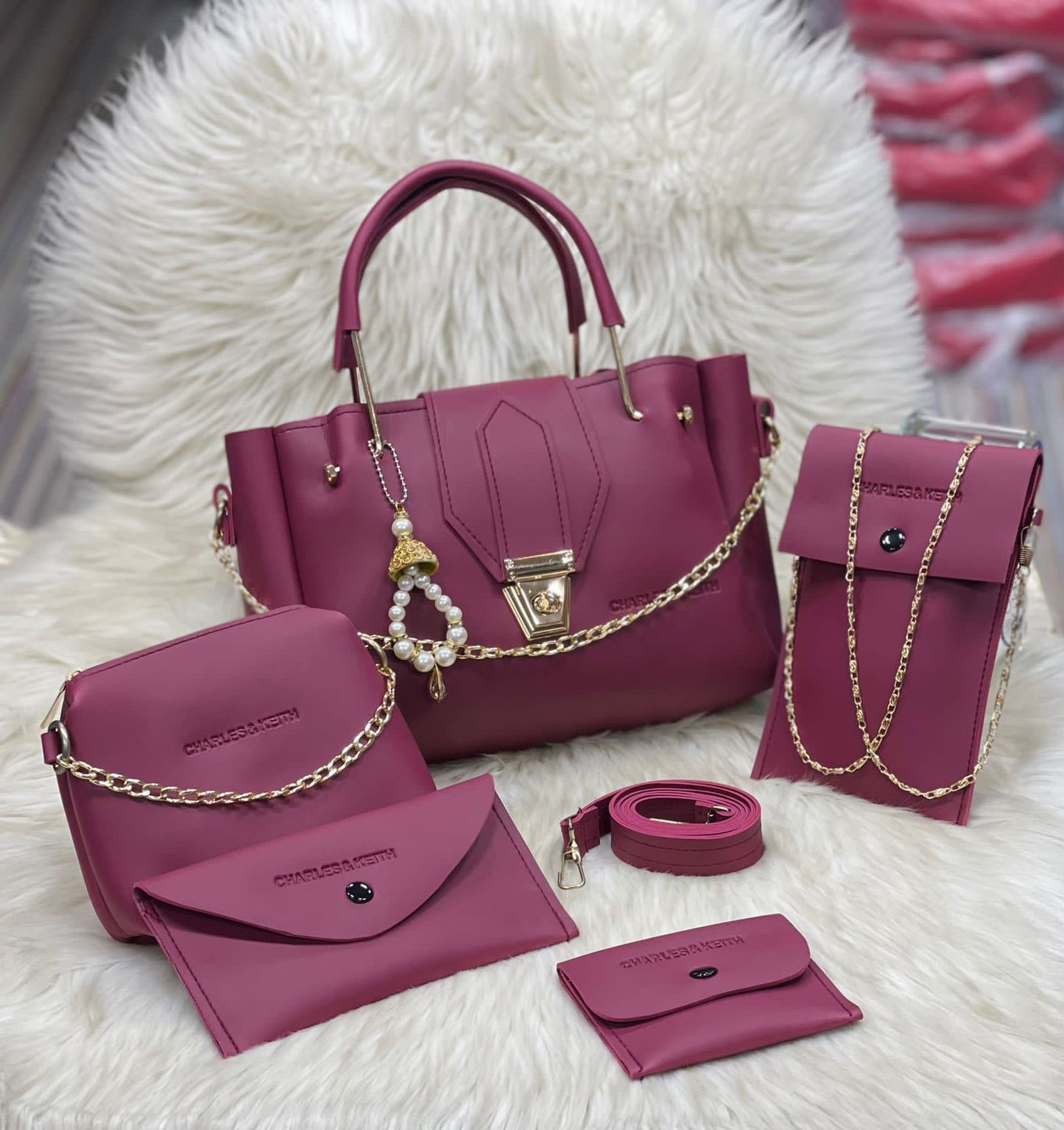 Charles & Keith 5 Pcs Bag Set
