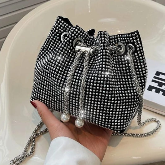 Mini Rhinestone Chain Bag