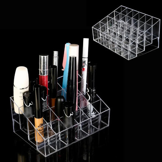 24 Grids Transparent Lipstick Organizer