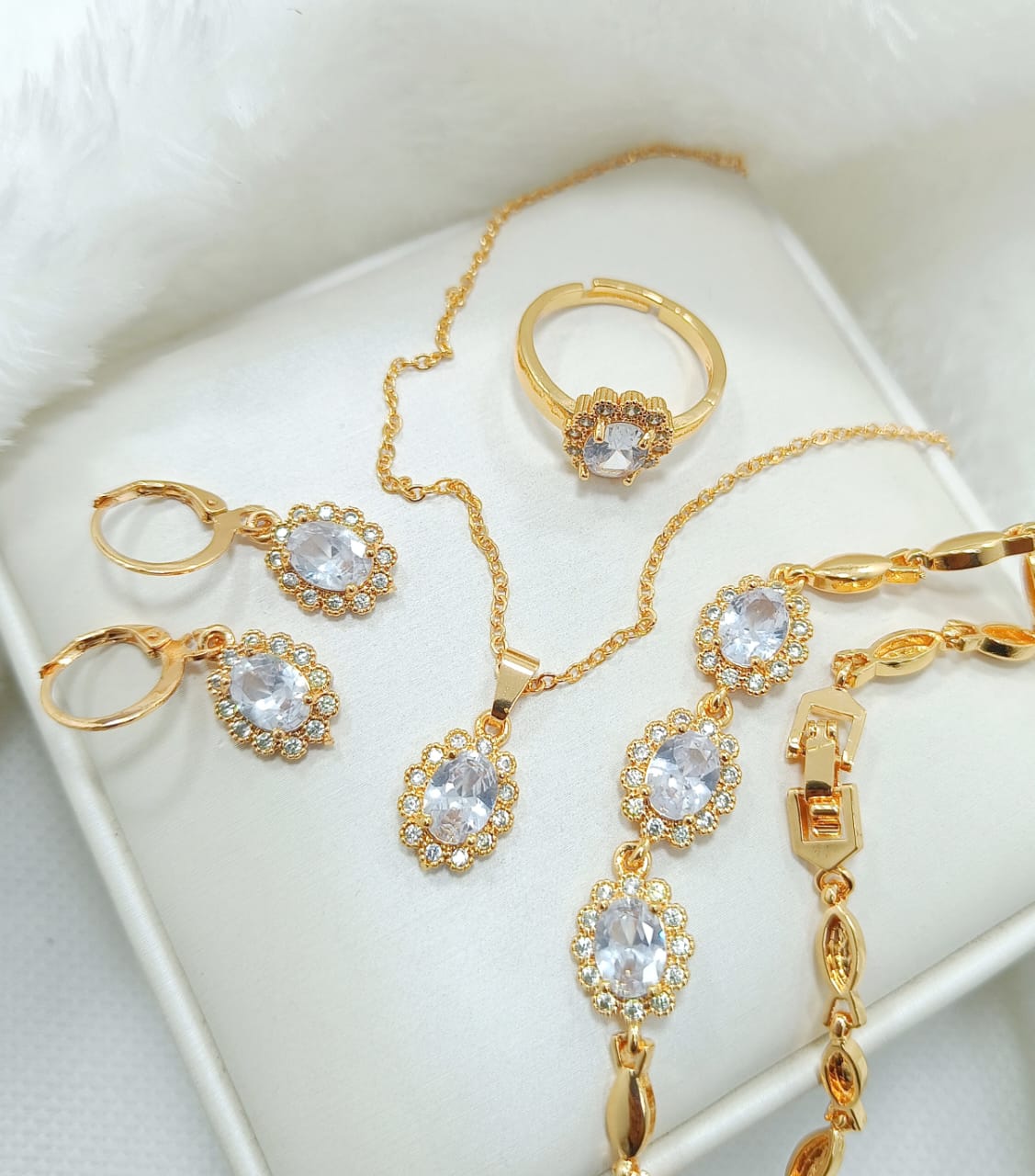 Colorful Zirconia Combo Set - Solo Sparkle