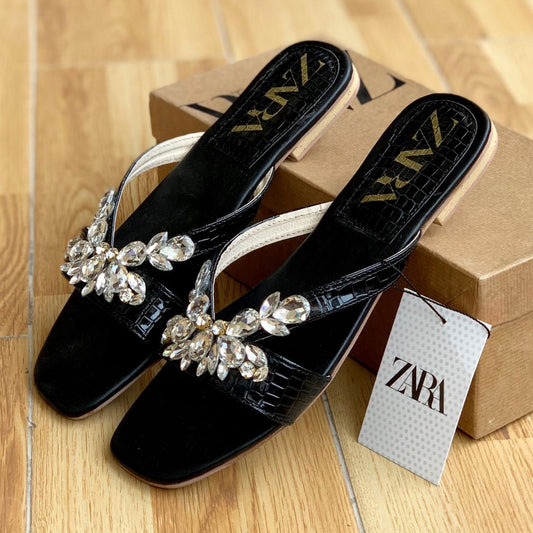 Zara Crystal Ladies Slippers