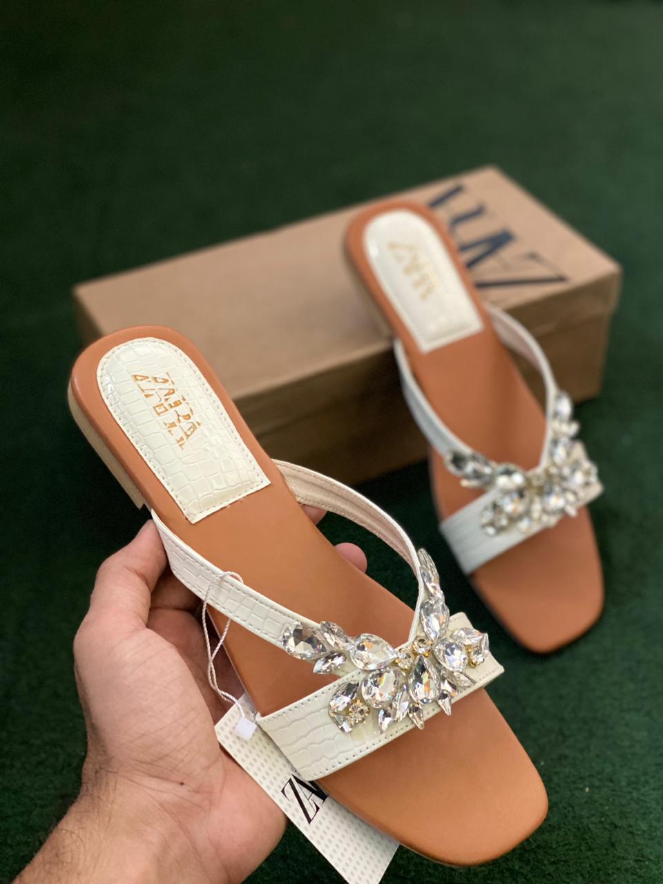 Zara Crystal Ladies Slippers
