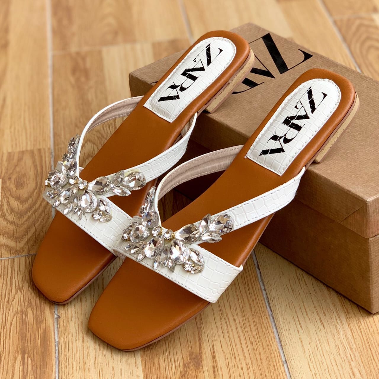 Zara Crystal Ladies Slippers