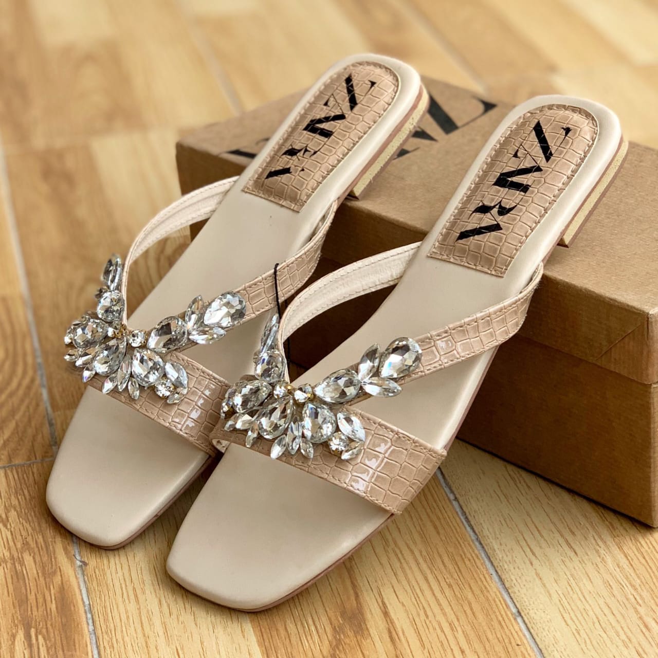 Zara Crystal Ladies Slippers