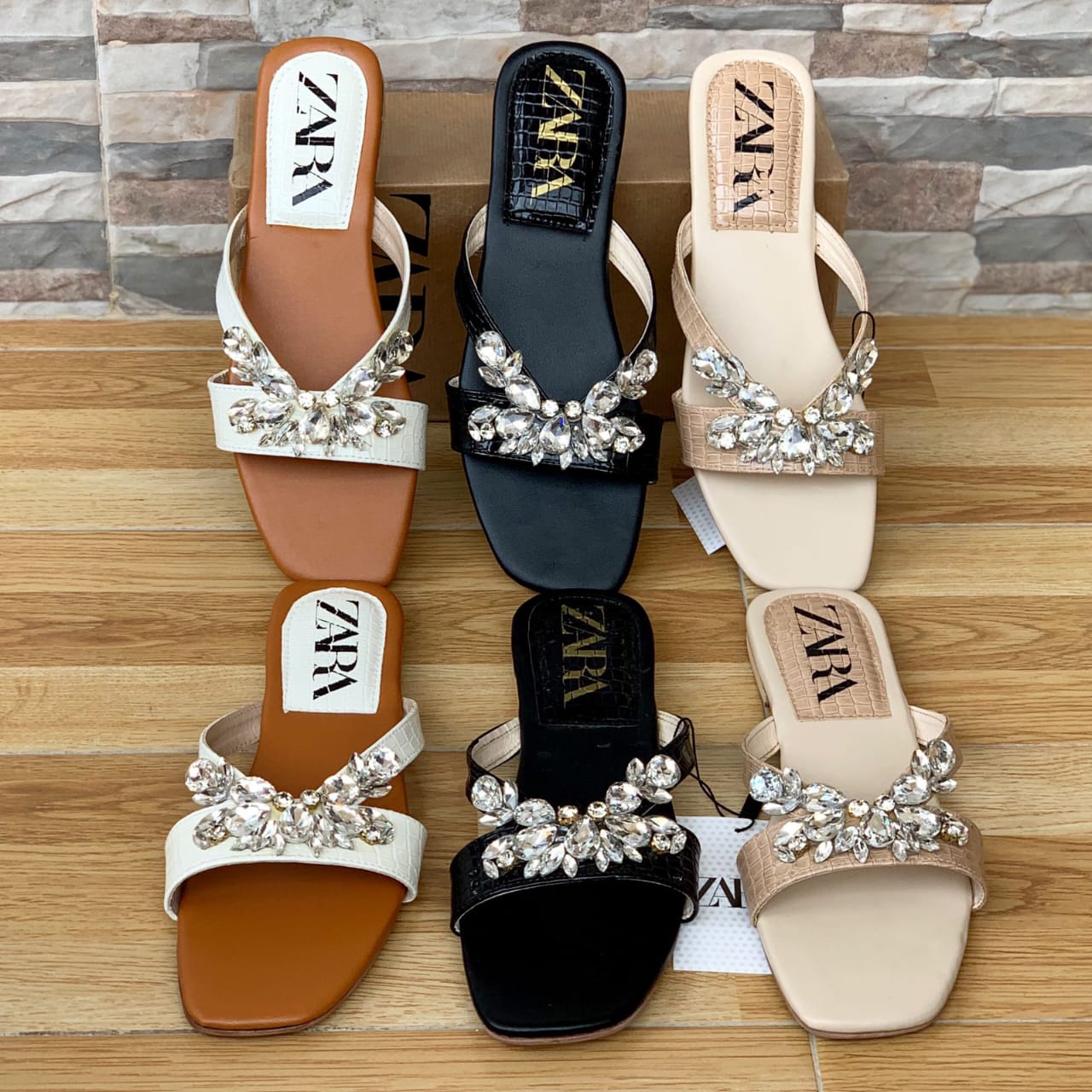 Zara Crystal Ladies Slippers