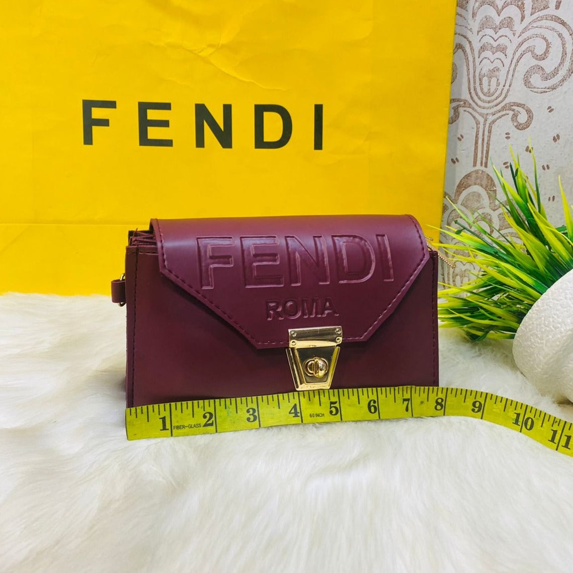 FENDI Triple Zipper Crossbody Bag