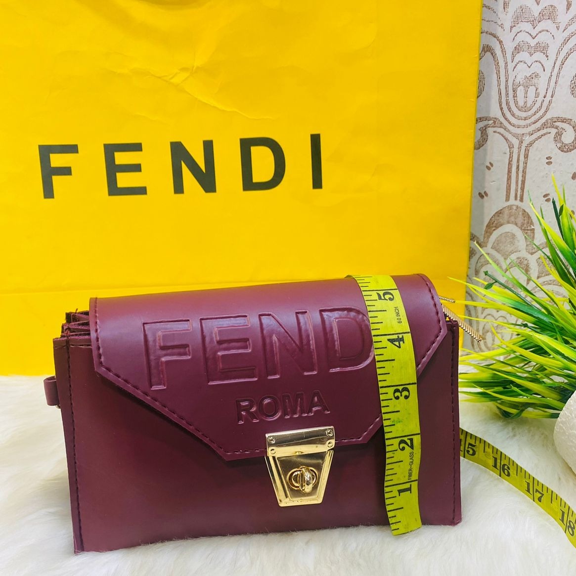 FENDI Triple Zipper Crossbody Bag