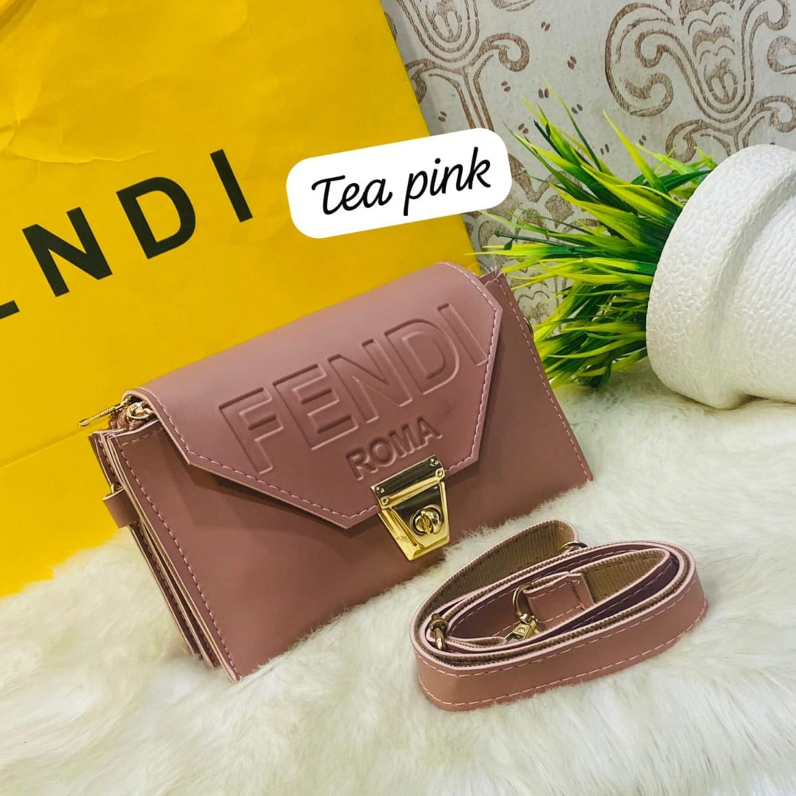 FENDI Triple Zipper Crossbody Bag