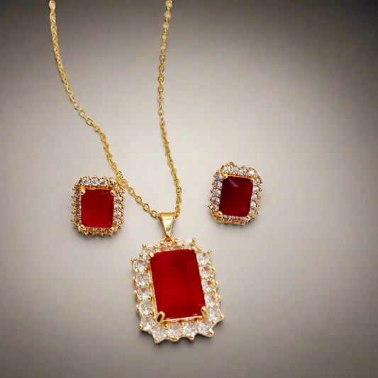 Elegant Locket Set (Gold Plated)
