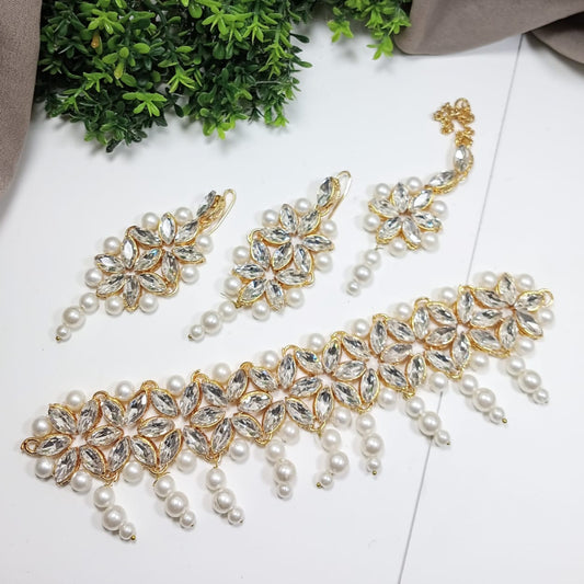 Kundan Pearl Choker Set
