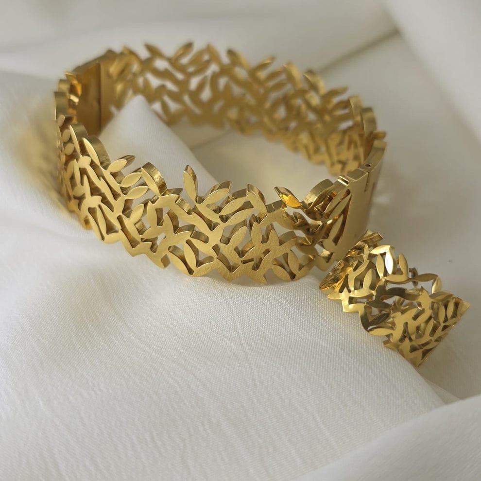 Stainless Steel Bangle & Ring