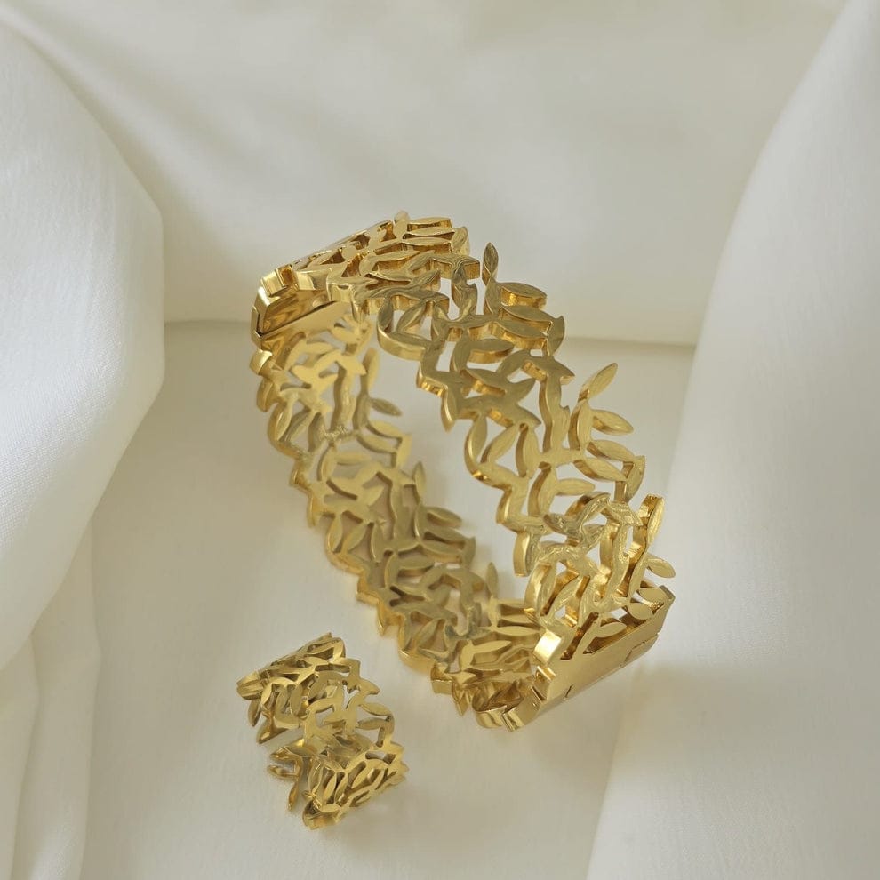 Stainless Steel Bangle & Ring
