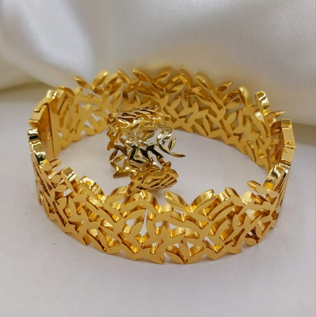 Stainless Steel Bangle & Ring