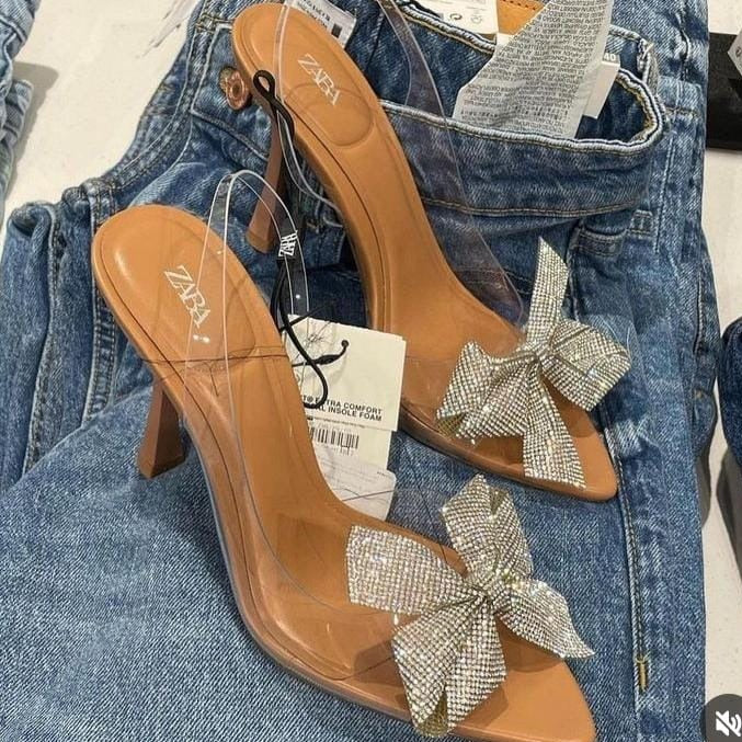 Zara Bow Bling Heels