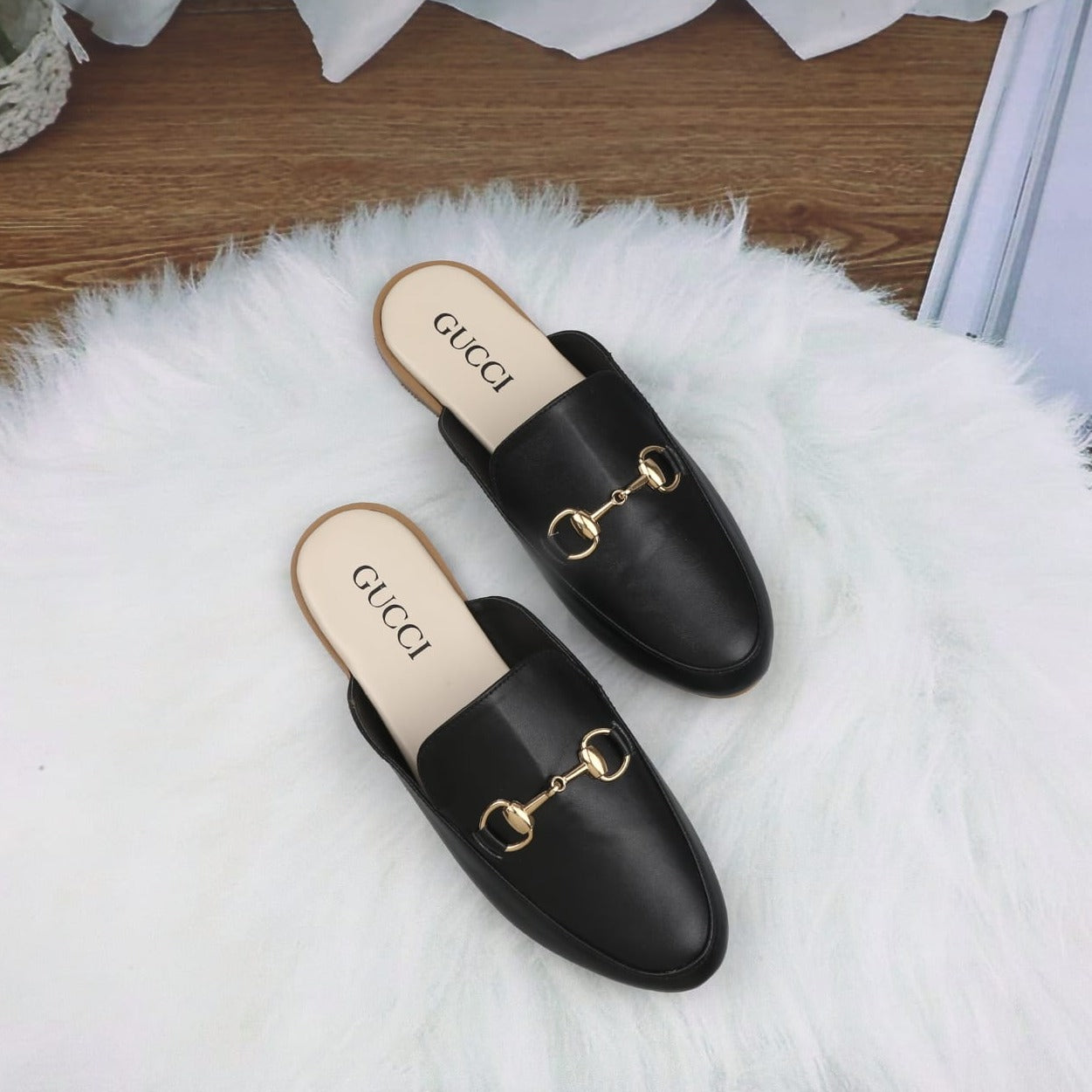 Gucci Leather Mules