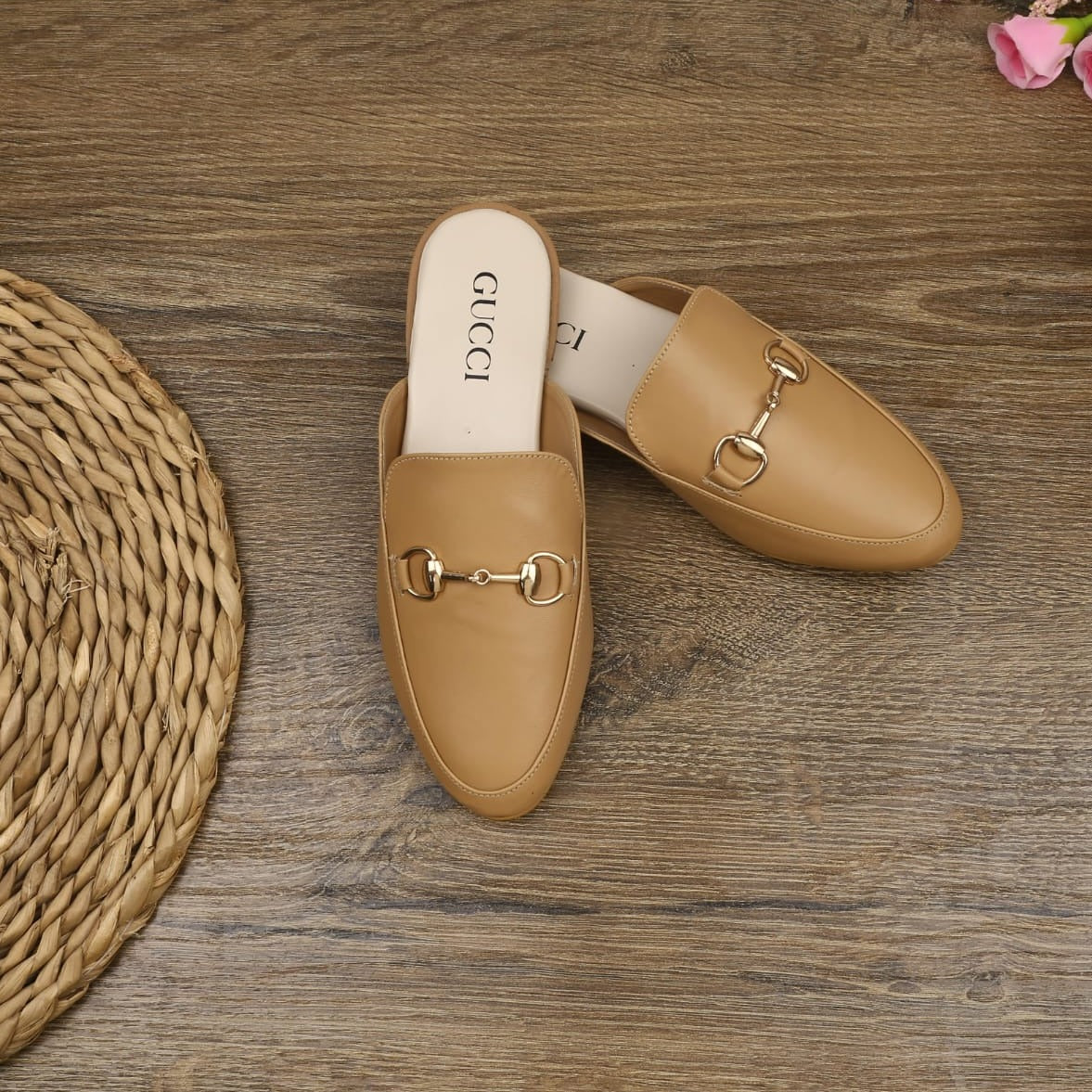 Gucci Leather Mules