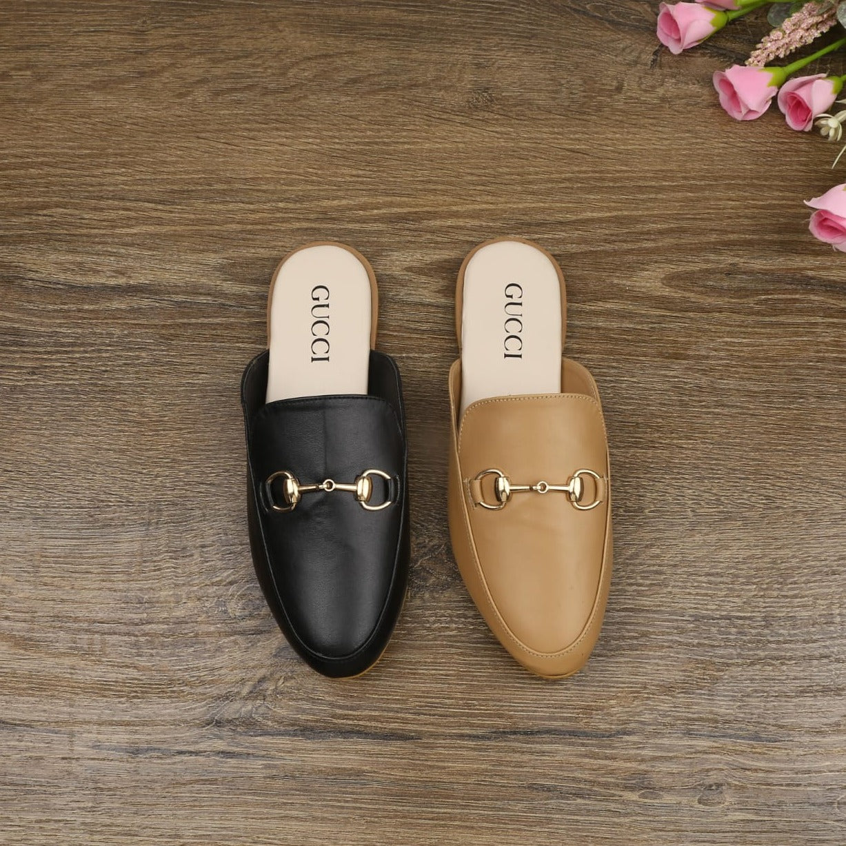 Gucci Leather Mules