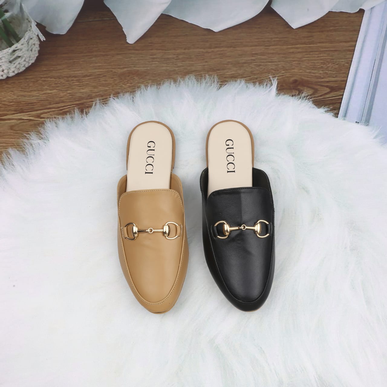 Gucci Leather Mules